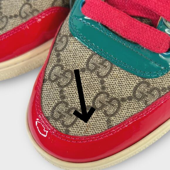 Gucci GG Supreme Monogram Patent Womens High Top Sneakers Size 36 - Picture 11 of 16